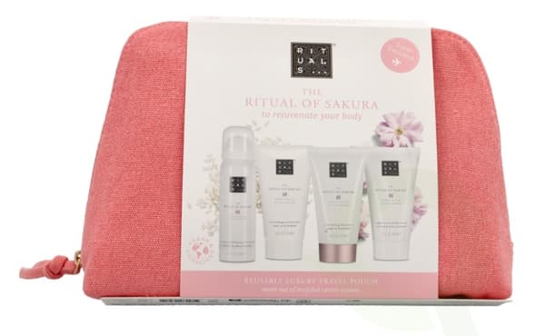 Rituals Sakura Set 260 ml Body Cream 70ml/Conditioner 70ml/Shampoo 70ml/Foaming Shower Gel 50ml/Pouch