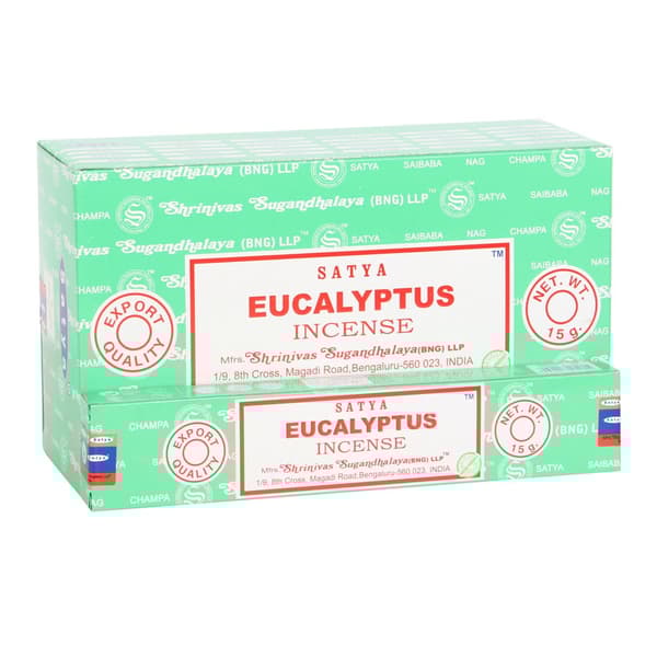 Satya Eucalyptus Incense Sticks (Pack of 12)