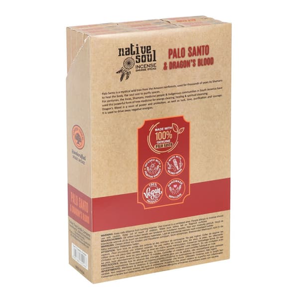Native Soul Palo Santo & Dragon´s Blood Smudge Incense Sticks (Pack of 96)
