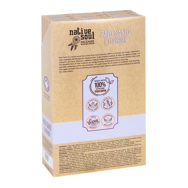 Native Soul Palo Santo & Lavender Incense Sticks (Pack of 96)