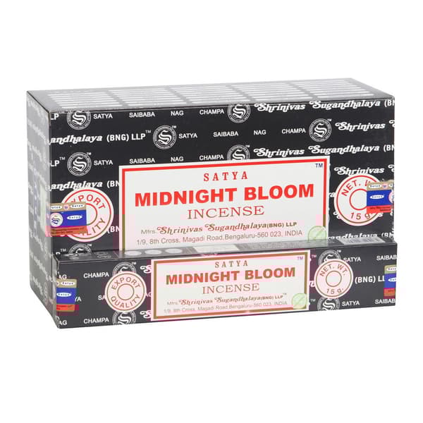 Satya Midnight Bloom Incense Sticks (Pack of 120) Black/White One Size