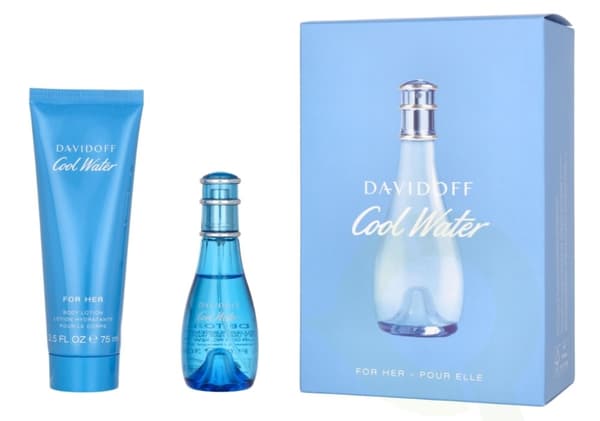 Davidoff Cool Water Woman Giftset 105 ml Edt Spray 30ml/Body Lotion 75ml