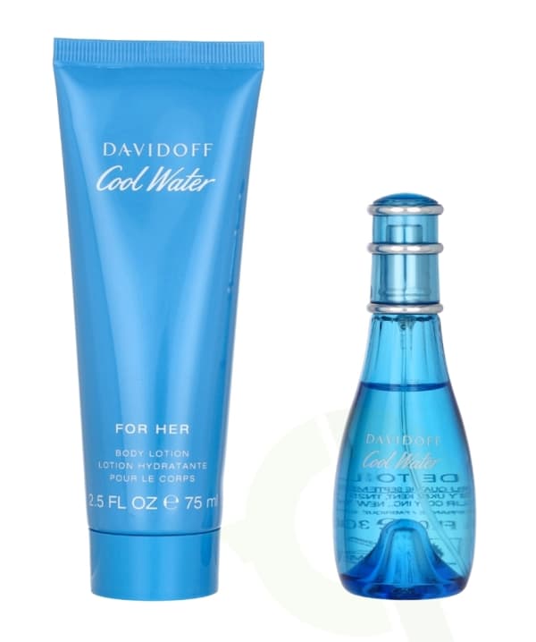 Davidoff Cool Water Woman Giftset 105 ml Edt Spray 30ml/Body Lotion 75ml