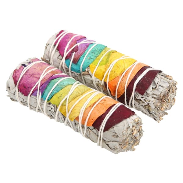 Something Different Rose Petal Sage Smudge Stick Wand (Pack of 2) Multicoloured One Size