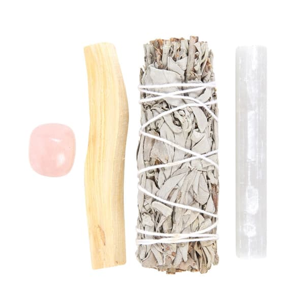 Something Different Rose Quartz Smudge Kit Light Pink/White One Size