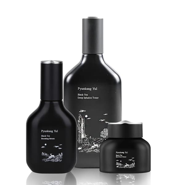 Pyunkang Yul Black Tea Line Presentset - Svart telinje presentset (gel + tonic + serum + kräm)