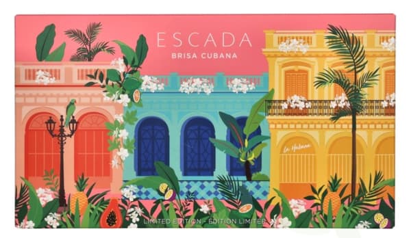 Escada Brisa Cubana Giftset 250 ml Limited Edition - Edt Spray 100ml/Body Lotion 150ml/Bag