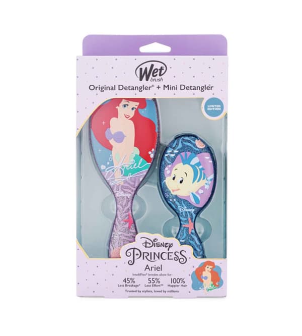 Wet Brush Disney Princess Ariel Kit gift set hair brush Original Detangler + hair brush Mini Detangler