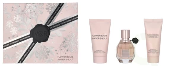 Viktor & Rolf Flowerbomb Giftset 120 ml Edp Spray 30ml/Body Lotion 50ml/ Body Cream 40ml
