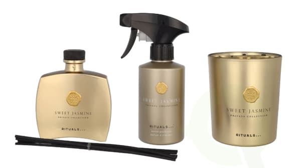 Rituals Private Collection Sweet Jasmine Giftset 710 ml Remark: 1x Mini Fragrance Sticks 100ml/1x Home Perfume 250ml, 1x Scented Candle 360g, 1x Mini
