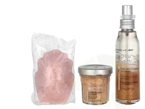 Blancreme Season Essentials Set - Fersken og aprikos 160 ml tørr olje 50 ml/såpe 70 g/kroppsskrubb 40 ml