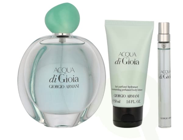 Armani Acqua Di Gioia Giftset 160 ml Edp Spray 100ml/Edp Spray 10ml/Body Lotion 50ml