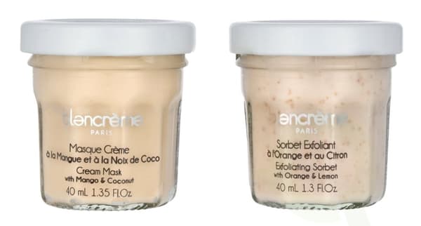 Blancreme Exfoliating Sobet + Cream Mask Duo 80 ml 2x40ml - Mango/Coconut