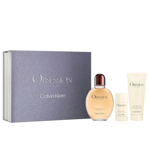 Calvin Klein Giftset Calvin Klein Obsession for Men Edt 125ml + Aftershave Balm 100ml + Deostick 75g