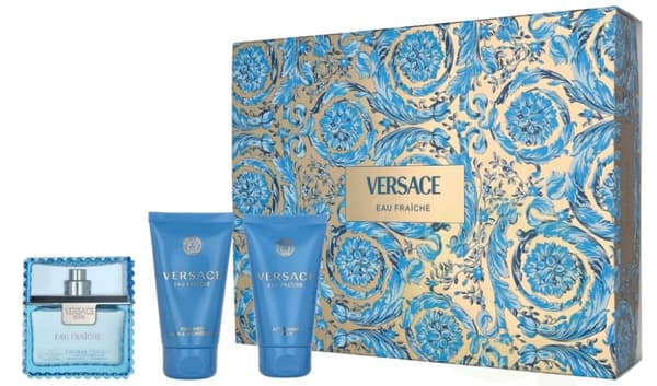 Versace Man Eau Fraiche Giftset 150 ml Edp Spray 50ml/Body Lotion 50ml/Shower Gel 50ml