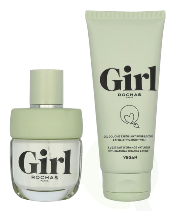 Rochas Girl Giftset 160 ml Edt Spray 60ml/Exfoliating Body Wash 100ml
