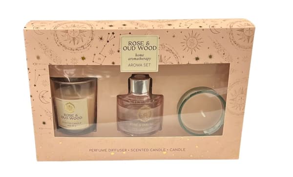 Aromaset Doftoljor Doftljus Doftpinnar Rose & Oud Wood Rose & Oud Wood