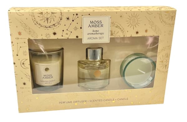 Aromaset Doftoljor Doftljus Doftpinnar Rose & Oud Wood