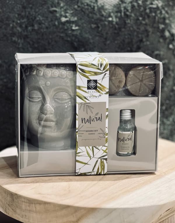 Aromaset Buddha Aromalampa Vax Doftolja Lotus Presentset