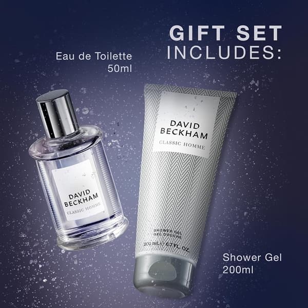 Giftset David Beckham Classic Homme Edt 50ml + Shower Gel 200ml