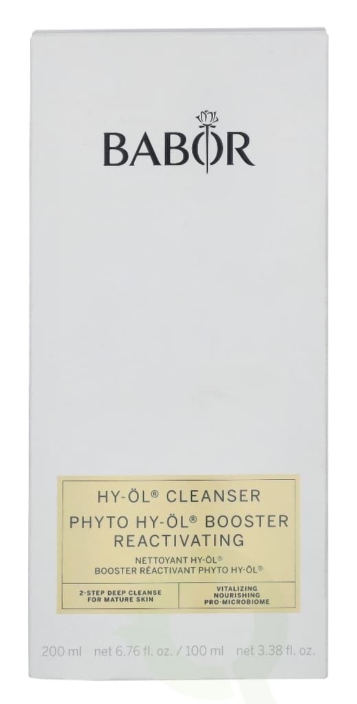 Babor Hy-Oil Cleansing Phyto Booster Reactivating Set 300 ml Cleansing Oil 200ml/Booster Reactivating 100ml - For Mature Skin
