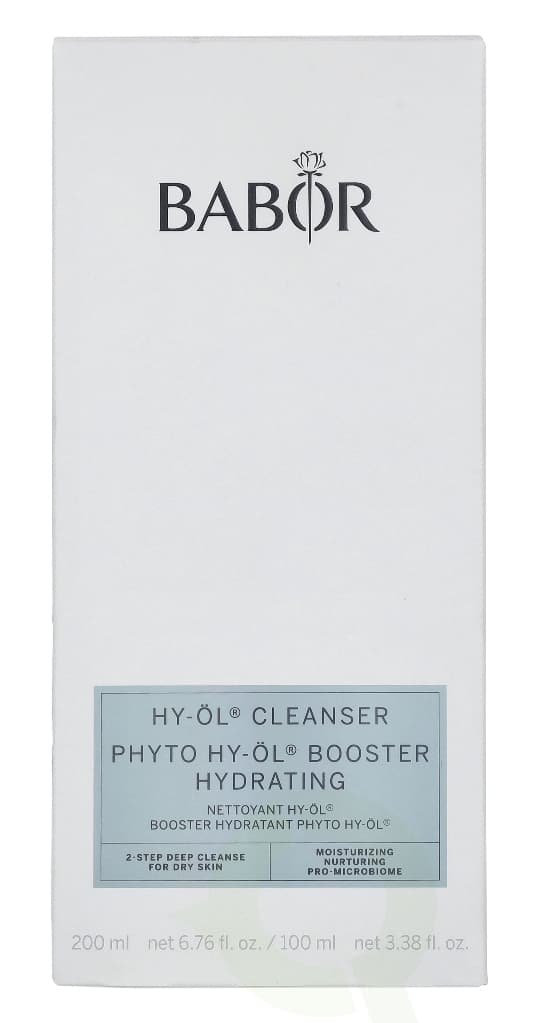 Babor Hy-Oil Cleanser & Phyto Hy-Oil Booster Hydrating Set 300 ml Cleansing Oil 200ml/Booster Hydrating 100ml - For Dry Skin