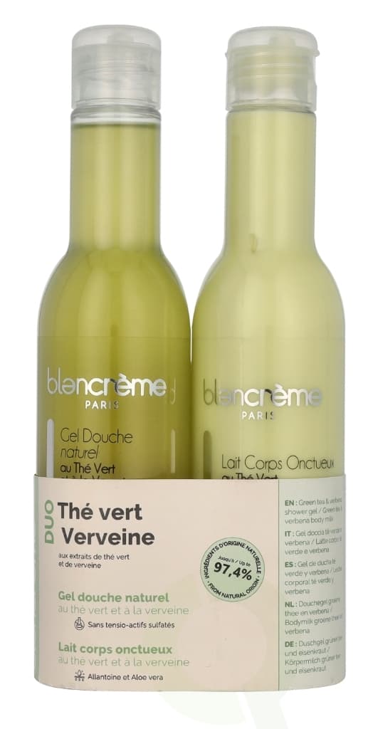 Blancreme Shower Gel + Creamy Body Milk Duo 400 ml 2x200 ml Green Tea & Verbena