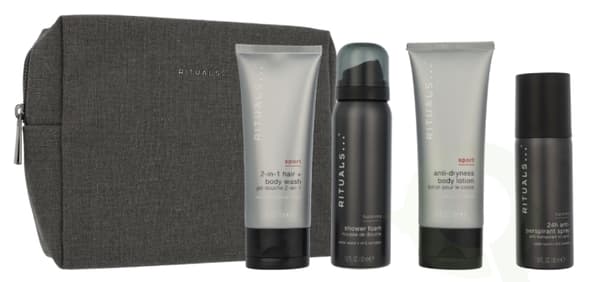 Rituals Homme Men's Care Set 240 ml Shower Foam 50ml/2-in1 Hair And Body Wash 70ml/Body Lotion 70ml/Antiperspirant Spray 50ml