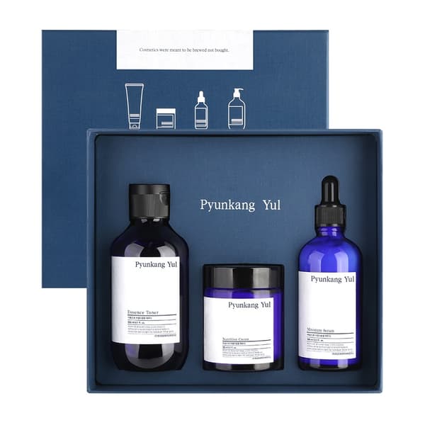 Pyunkang Yul Skin SET (Essence Toner 200 ml + Nutrition Cream 100 ml + Moisture Serum 100 ml) - en uppsättning fuktgivande kosmetika