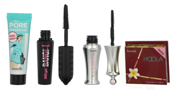 Benefit A-List Set 20.5 ml 24-Hr Brow Setter 3,5 ml/Hoola Bronzer 2,5 g/BADGal Bang! Mascara 4g/The Porefessional Primer 7,5 ml/Deep Retreat Clay Mask