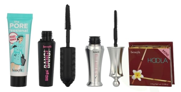 Benefit A-List Set 20.5 ml 24-Hr Brow Setter 3,5 ml/Hoola Bronzer 2,5 g/BADGal Bang! Mascara 4g/The Porefessional Primer 7,5 ml/Deep Retreat Clay Mask