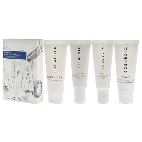 Essentials Kit for efterbehandling fran Cosmedix for unisex - 4 st 0,5 oz Benefit Clean, 0,5 oz Cell ID, 0,5 oz CPR, 0,5 oz Hydrate Plus