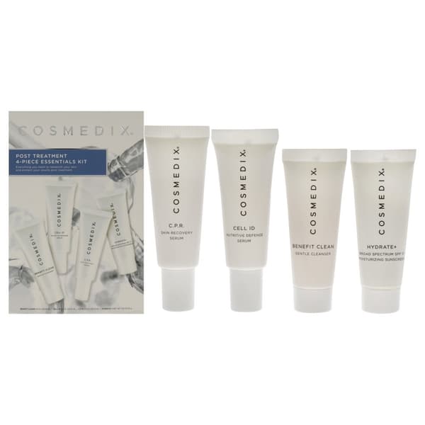 Essentials Kit for efterbehandling fran Cosmedix for unisex - 4 st 0,5 oz Benefit Clean, 0,5 oz Cell ID, 0,5 oz CPR, 0,5 oz Hydrate Plus