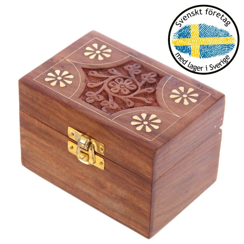 Sheesham Trä Låda för Eterisk Olja (Rymmer 6 Flaskor)