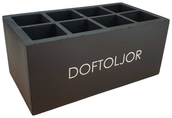 Trälåda för Doftoljor 8 fack Svart
