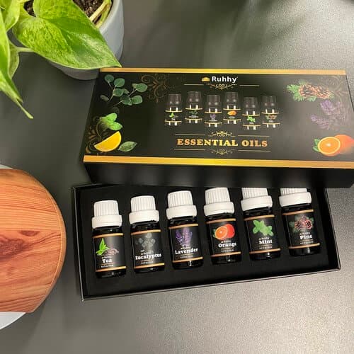 6-Pack Eteriska Oljor | Eukalyptus, Apelsin, Tea Tree, Mynta, Lavendel och Tall 10ml