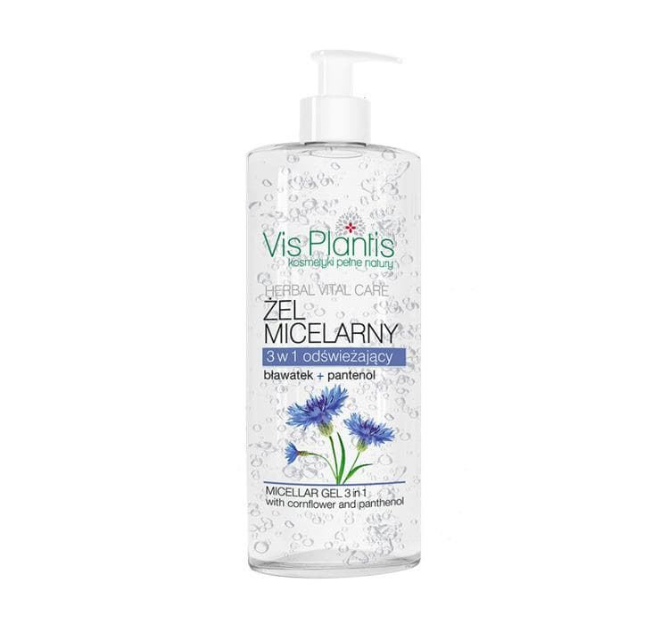 Vis Plantis Herbal Vital Care Gel Micellar to face and eye Cornflower + panthenol 500ml