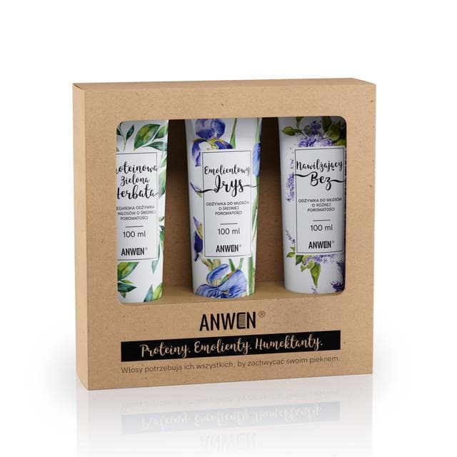 Balsam med en genomsnittlig porositet Protein grönt te Iris mjukgörande 100ml + 100ml + 100ml Moisturizing Nej