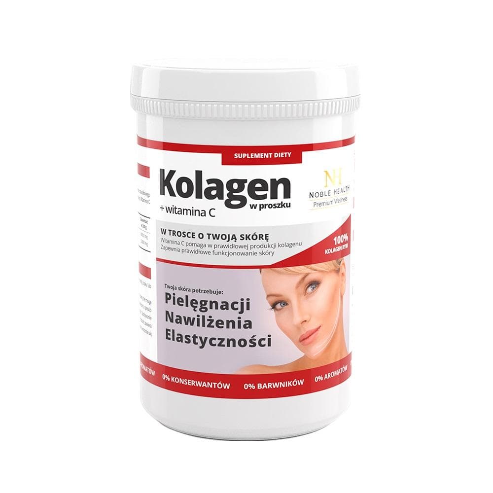 NOBLE HEALTH_Premium Wellness kolagen w proszku + witamina C 100g