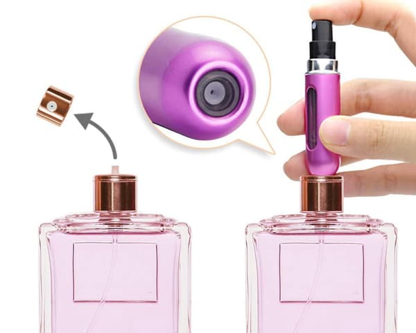 2-Kpl - Täytettävä Hajuvesipullo / Suihkepullo - 5 ml