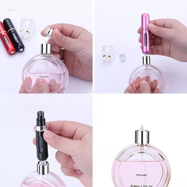 2-Kpl - Täytettävä Hajuvesipullo / Suihkepullo - 5 ml