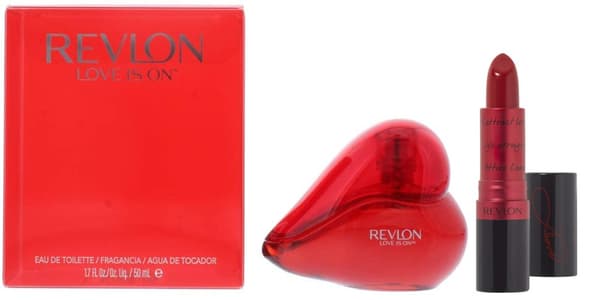 Revlon Love is On Eau de Toilette Spray 50ml + Love is On Lipstick