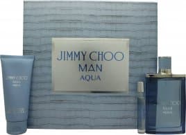 Jimmy Choo Man Aqua Gavesæt 100ml EDT + 100ml Shower Gel + 7,5ml EDT