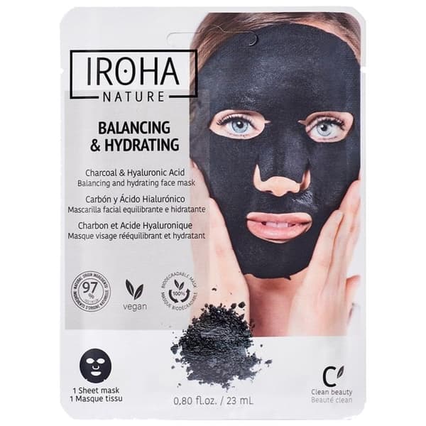 Ansiktsmask - Iroha - Detox Kolt svart - 1 användning - Kvinna - Aktivt kol