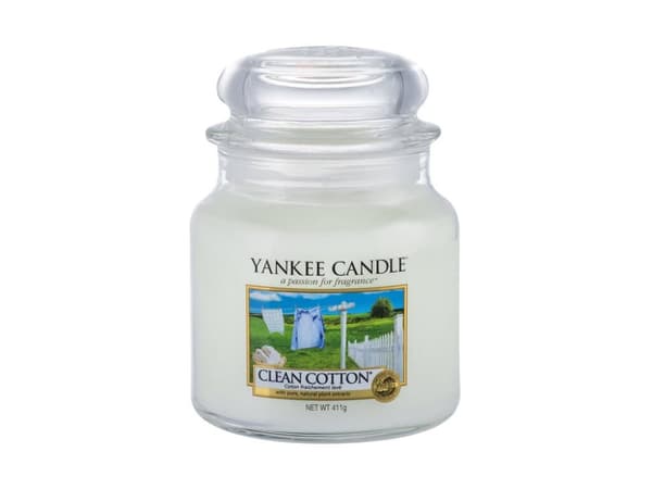 Yankee Candle Classic Medium Jar Candles Scented Candle Clean Cotton 411 g