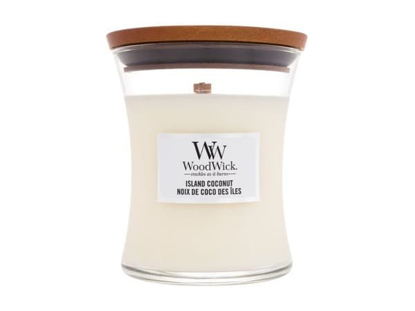 WoodWick Medium Hourglass Candles Scented Candle Island Coconut 275 g