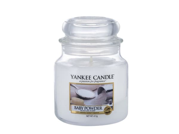 Yankee Candle Classic Medium Jar Candles Scented Candle Baby Powder 411 g