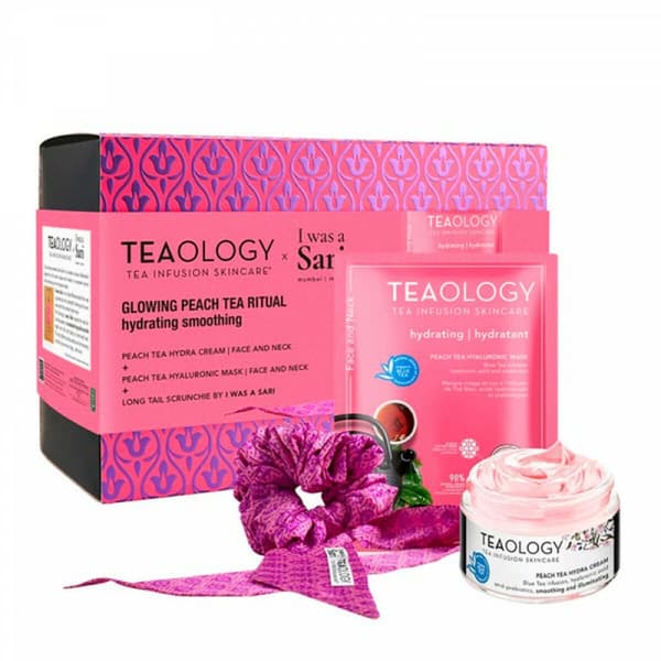 Skönhetsset Teaology persika te 3 Delar