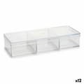 Miniatyrbillede 1 af 2: Gennemsigtig Plastorganisator 20 x 3,5 x 7 cm (12 stk) - Praktisk opbevaring til dine ejendele. Hold styr på tingene med denne organisator!
