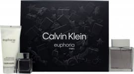 Calvin Klein Euphoria Gavesæt 100ml EDT + 100ml Aftershave Balm + 15ml EDT